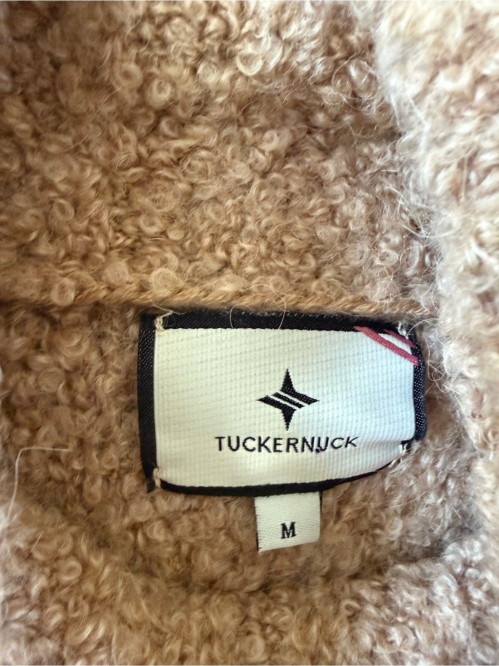 Tuckernuck Camel Boucle Theo Turtleneck, Size M View 3